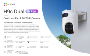 Ezviz 5MP Dual-Lens Pan & Tilt Wi-Fi Camera CS-H9C (5MP+5MP)